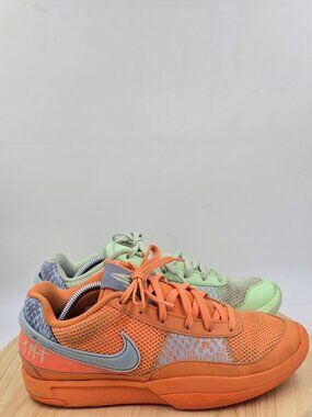 Nike Ja 1 Basketball Shoes FQ4796-800 Bright Mandarin/Vapor Green mens 11